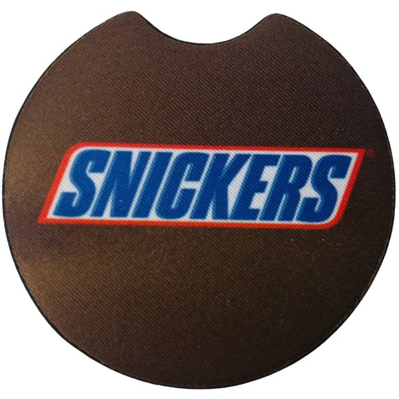 Car Coasters Snickers Chocolate Candy Bar Snack Junk Food Set of 2 Neoprene - Picture 3 of 9